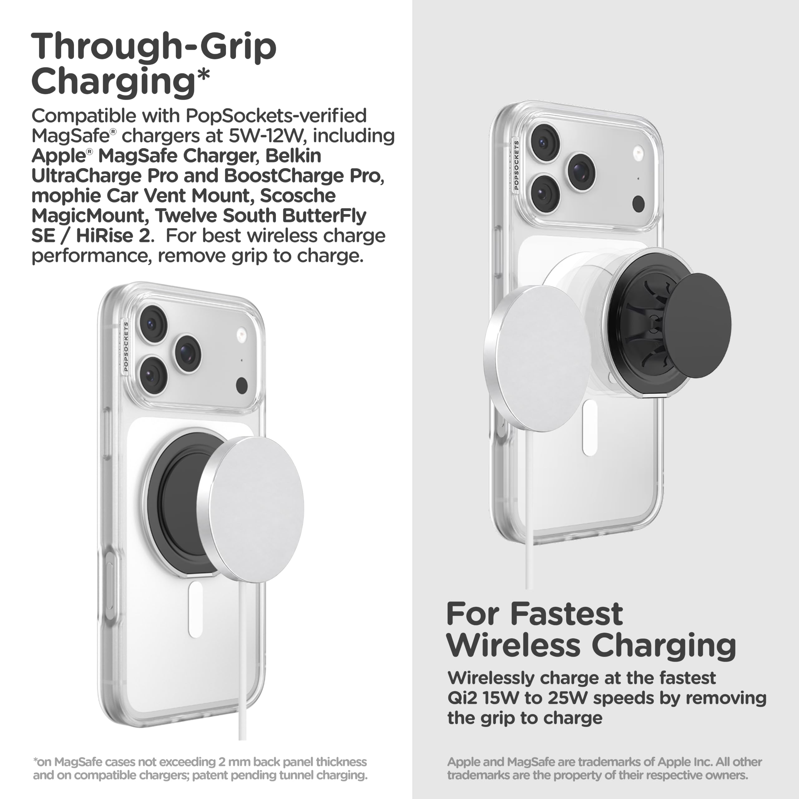 Amazon.com: PopSockets Low-Pro Grip for MagSafe, Thin Profile
